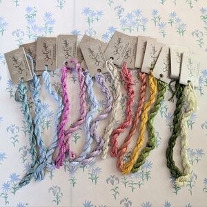 Caron Soie Cristale 12 Ply Silk Thread NEW Lot of 14 Cross Stitch Needlepoint